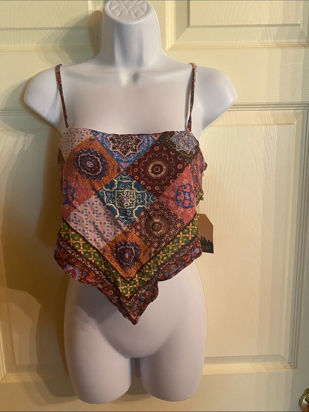 Patchwork Handkerchief Cami Top - Multicolor